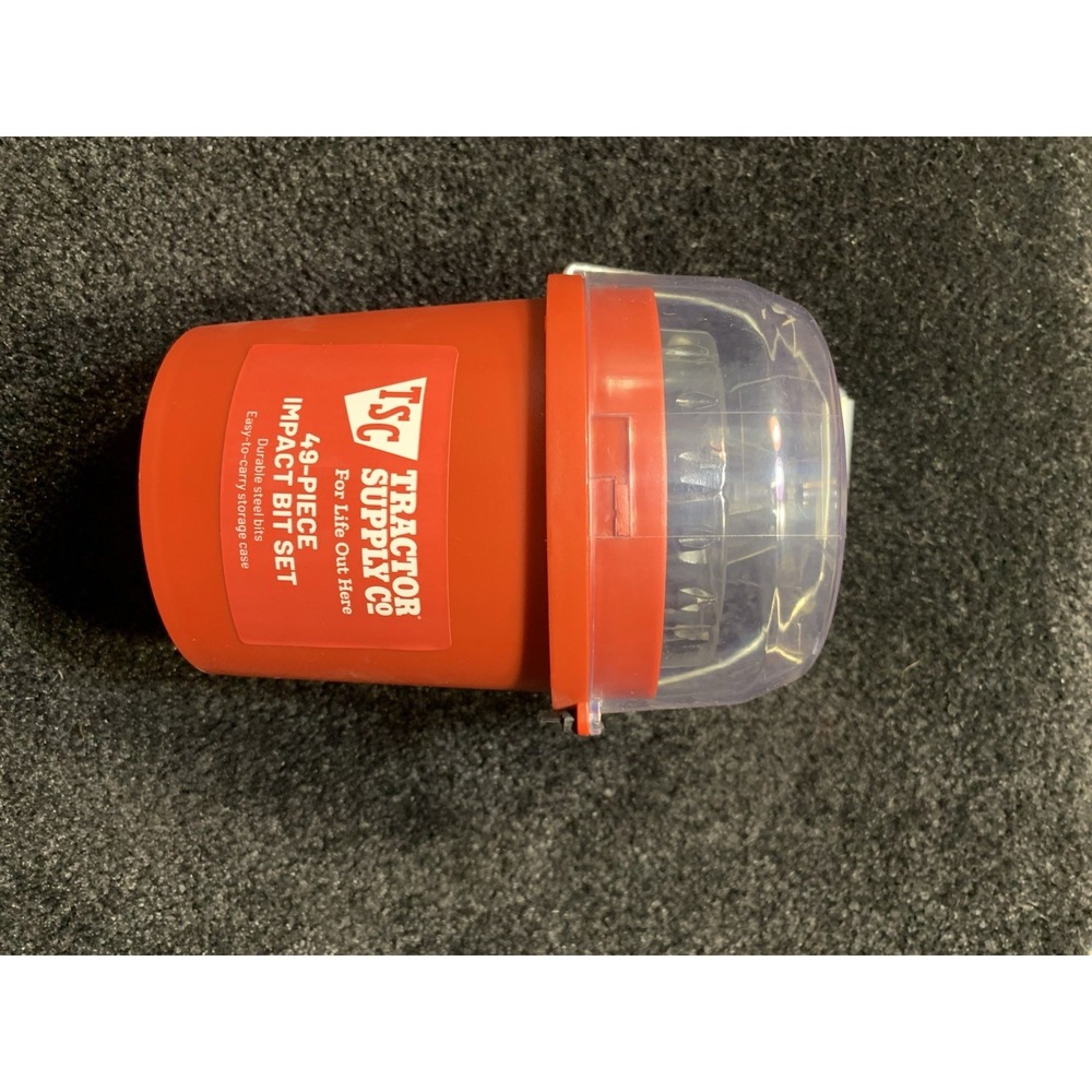 New Tractor Supply Collectible Mini Bucket 49 Piece Impact Bit Set